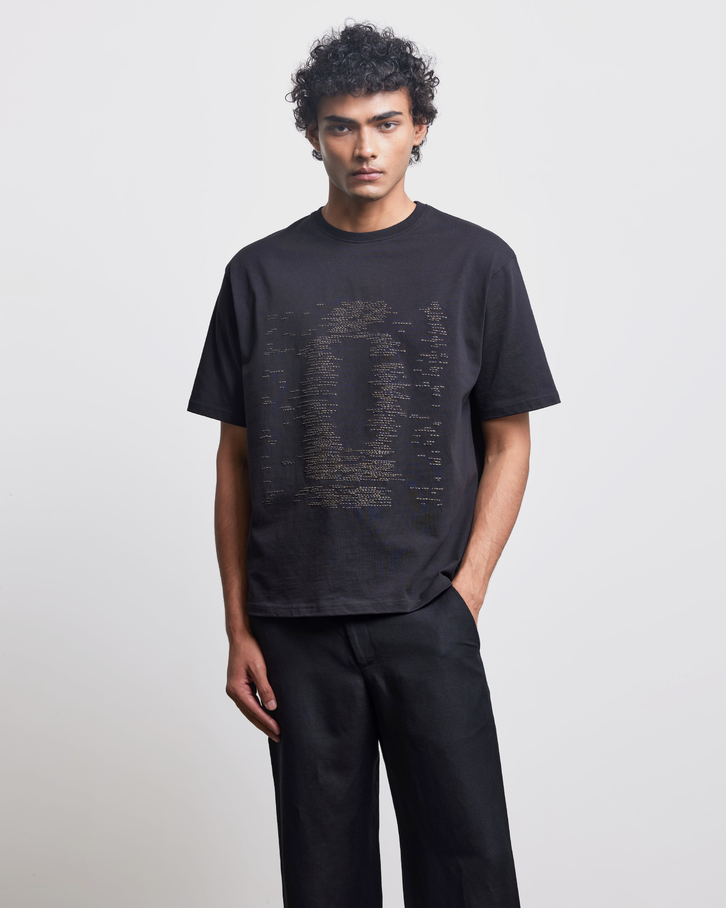 COUNTRYMADE T-shirts Absent Figure T-Shirt t-shirt en coton brodé