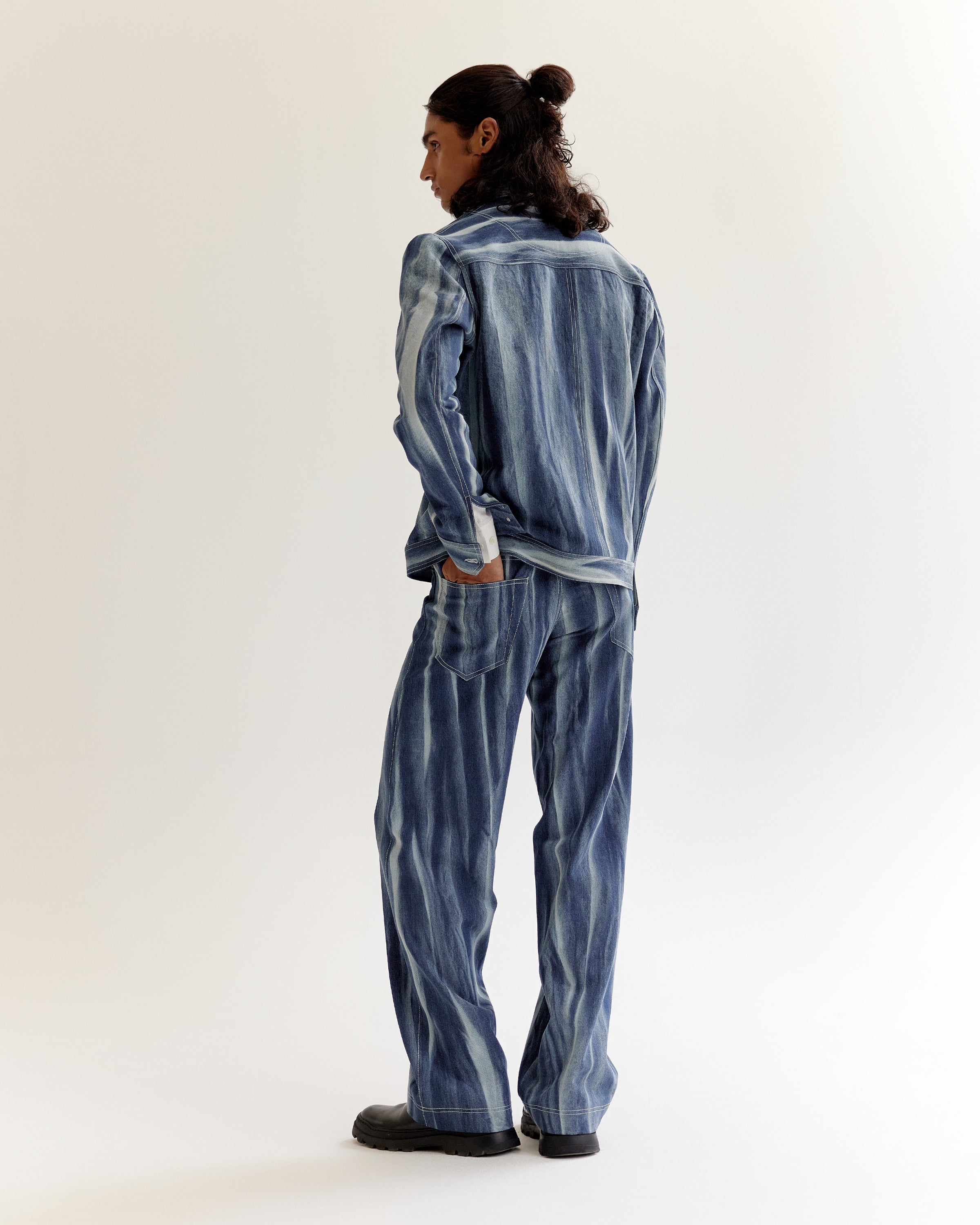 COUNTRYMADE Jackets Trail Dust Creased Batik Denim Jacket en jean