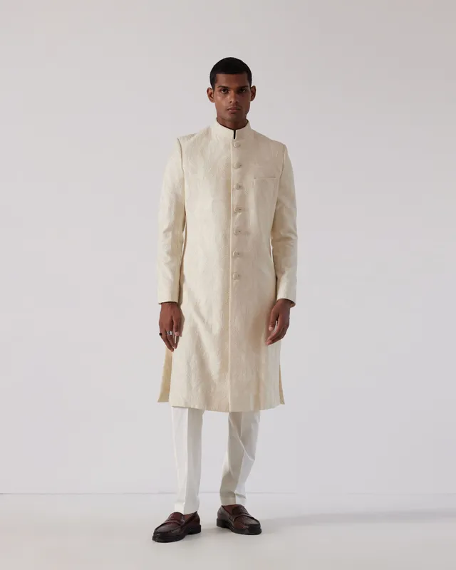 COUNTRYMADE Kurtas Infinity Embroidered Sherwani ivoire brodé