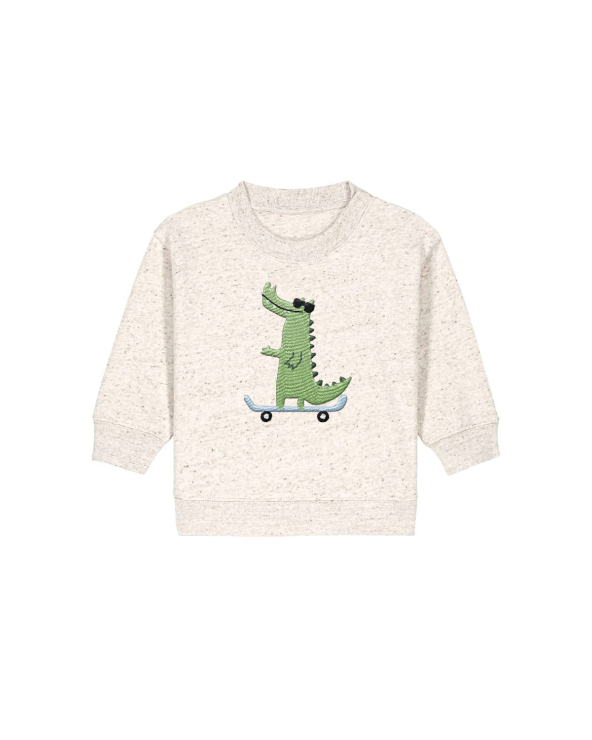 Juste Un T-shirt Bébé CroCroDile sweat brodé coton biologique