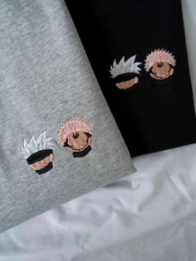 Juste Un T-shirt T-shirts Brodés Jujutsu Kaisen t-shirt brodé manga