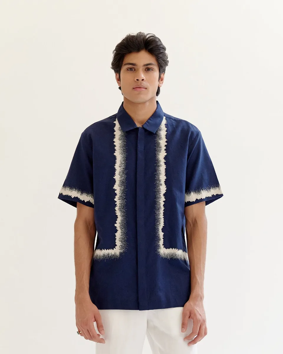 COUNTRYMADE Shirts Dust Trail Contour Shirt chemise en lin brodée