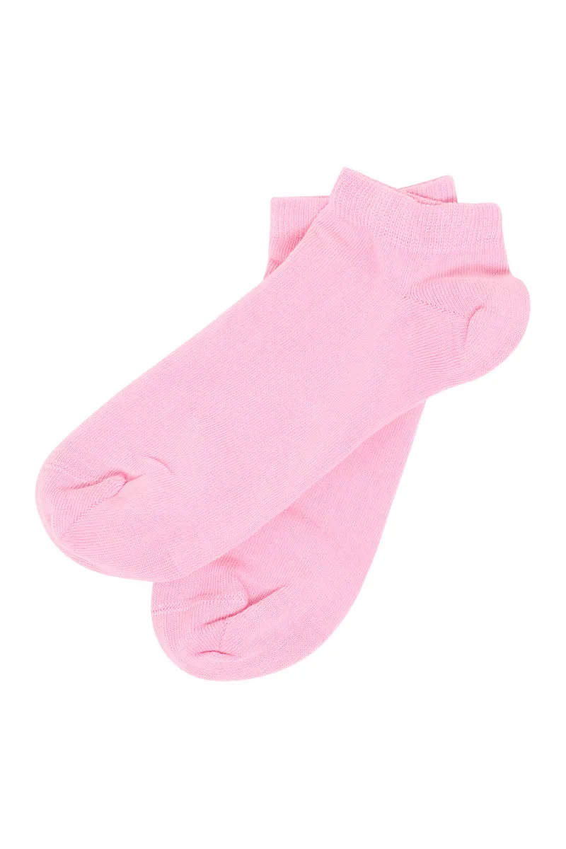 Sourire Multicolore Chaussettes femme Socquettes rose bonbon en coton bio