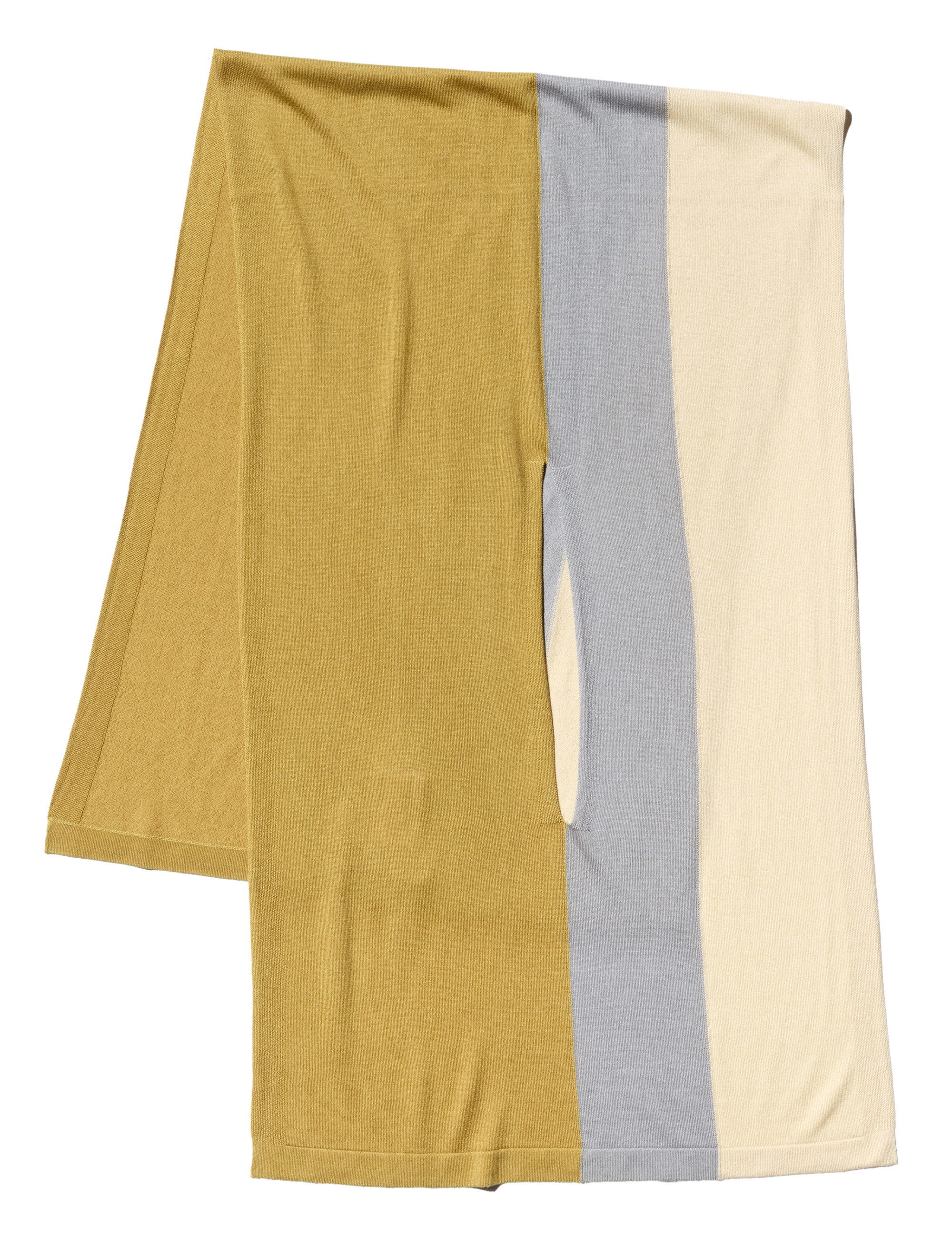Kiko Kostadinov Accessories SIGO Knit Scarf écharpe ocre en Tencel et soie