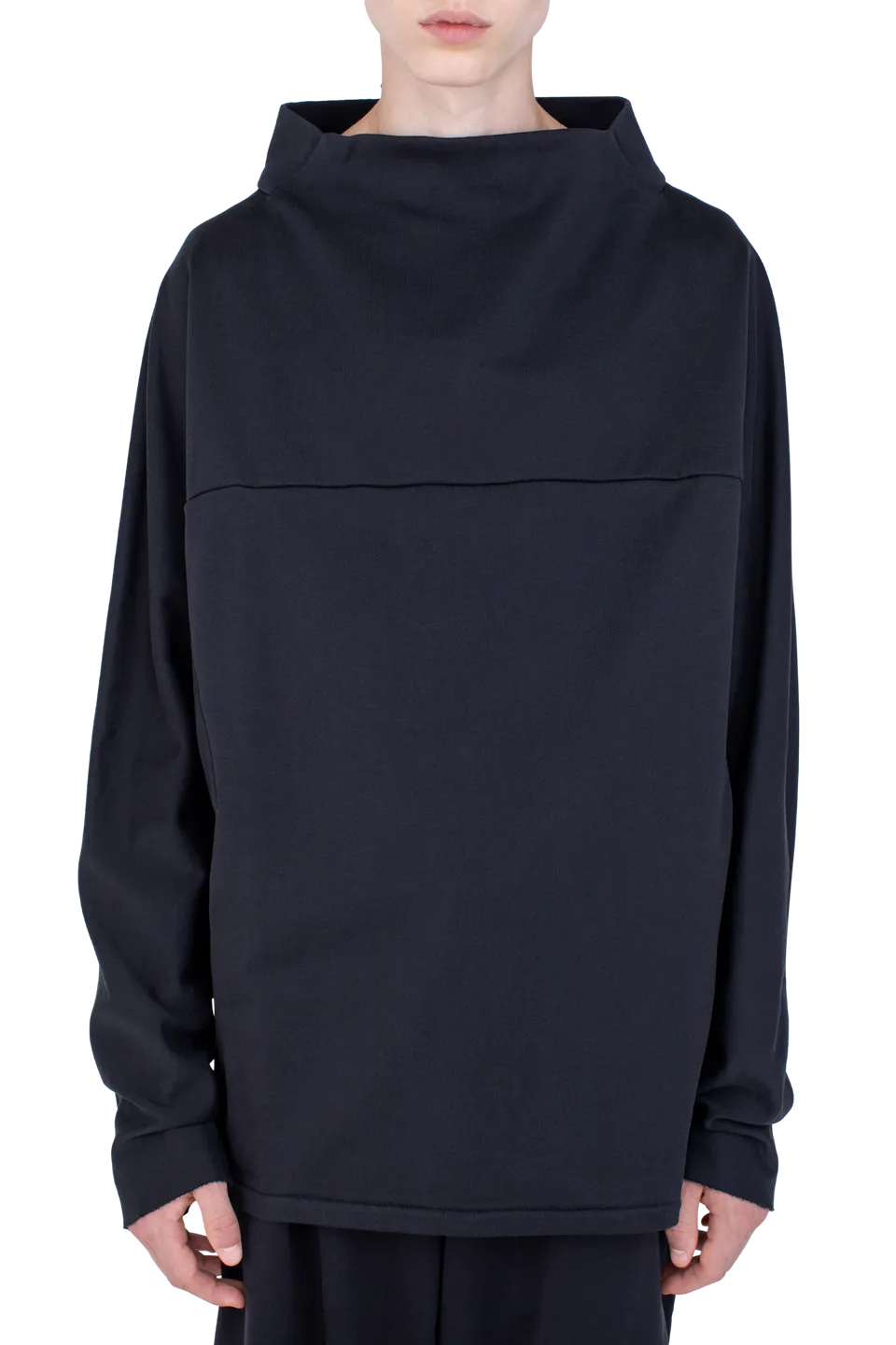 Kiko Kostadinov Tops VELEKA Pullover pull Charcoal coton biologique