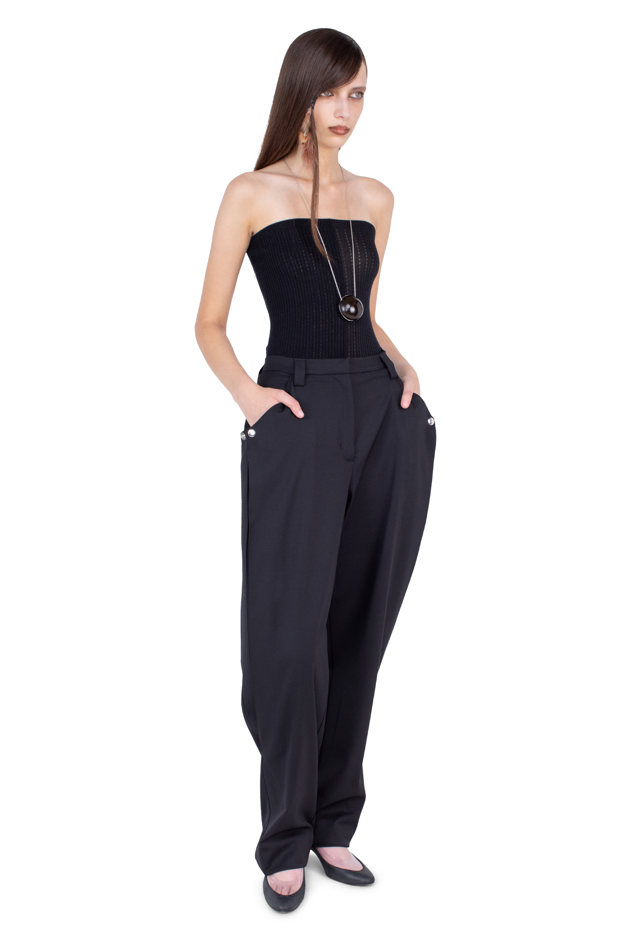Kiko Kostadinov Bottoms TERN Trousers pantalon noir laine