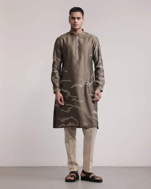 COUNTRYMADE Kurtas Trail Marker Kurta Set ensemble kurta brodé