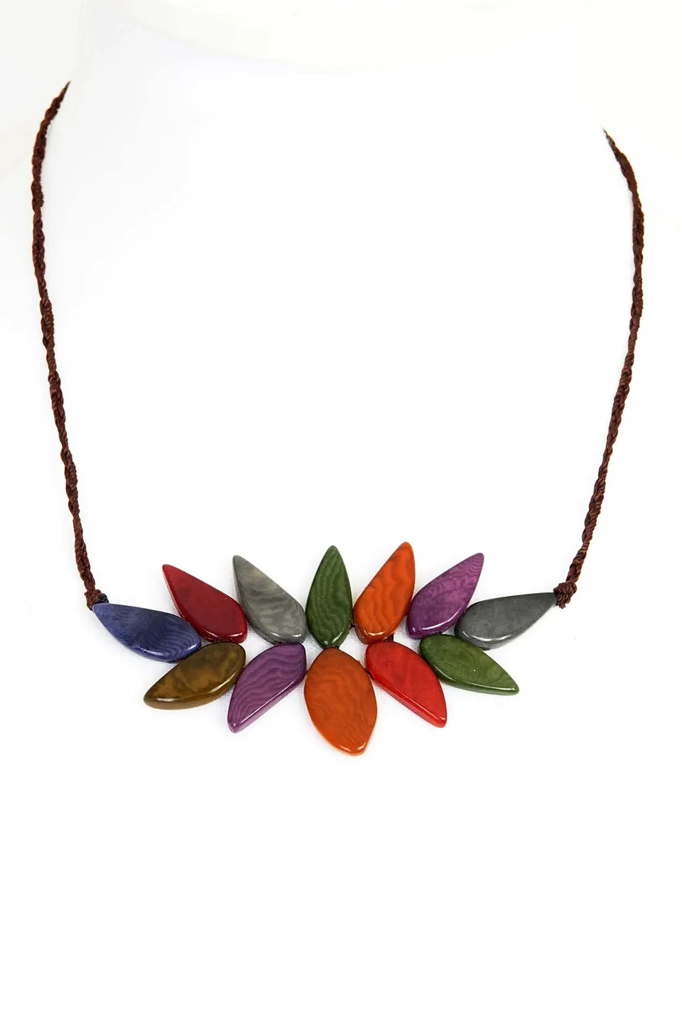Sourire Multicolore Colliers collier Mindo ivoire végétal multicolore