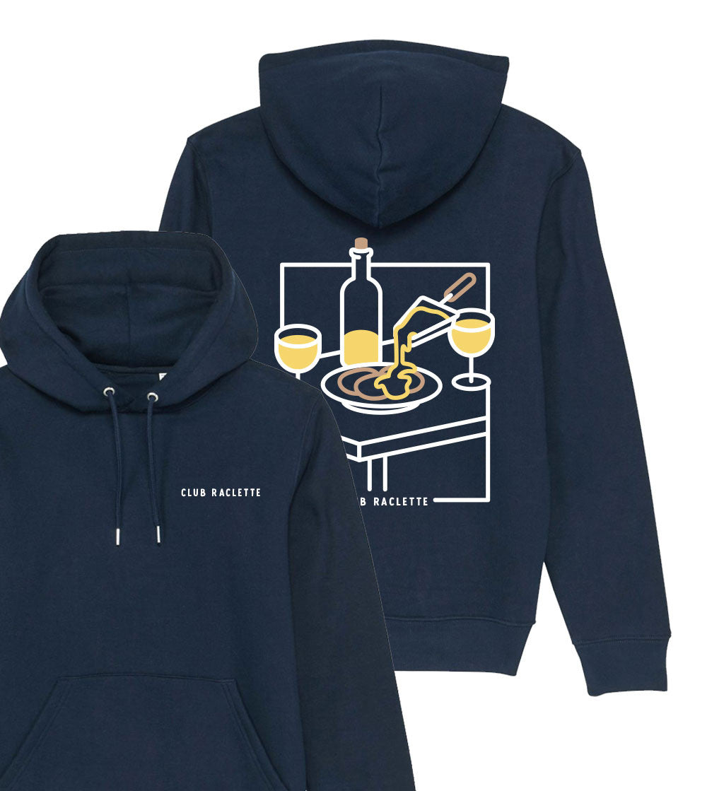 Juste Un T-shirt Sweats à Capuche Club Raclette sweat bleu marine