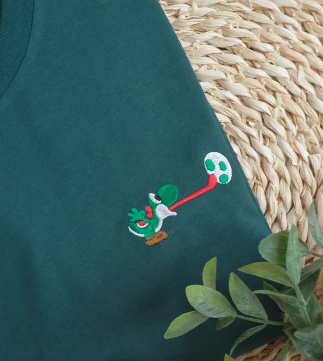 Juste Un T-shirt T-shirts Brodés Yoshi t-shirt brodé coton bio
