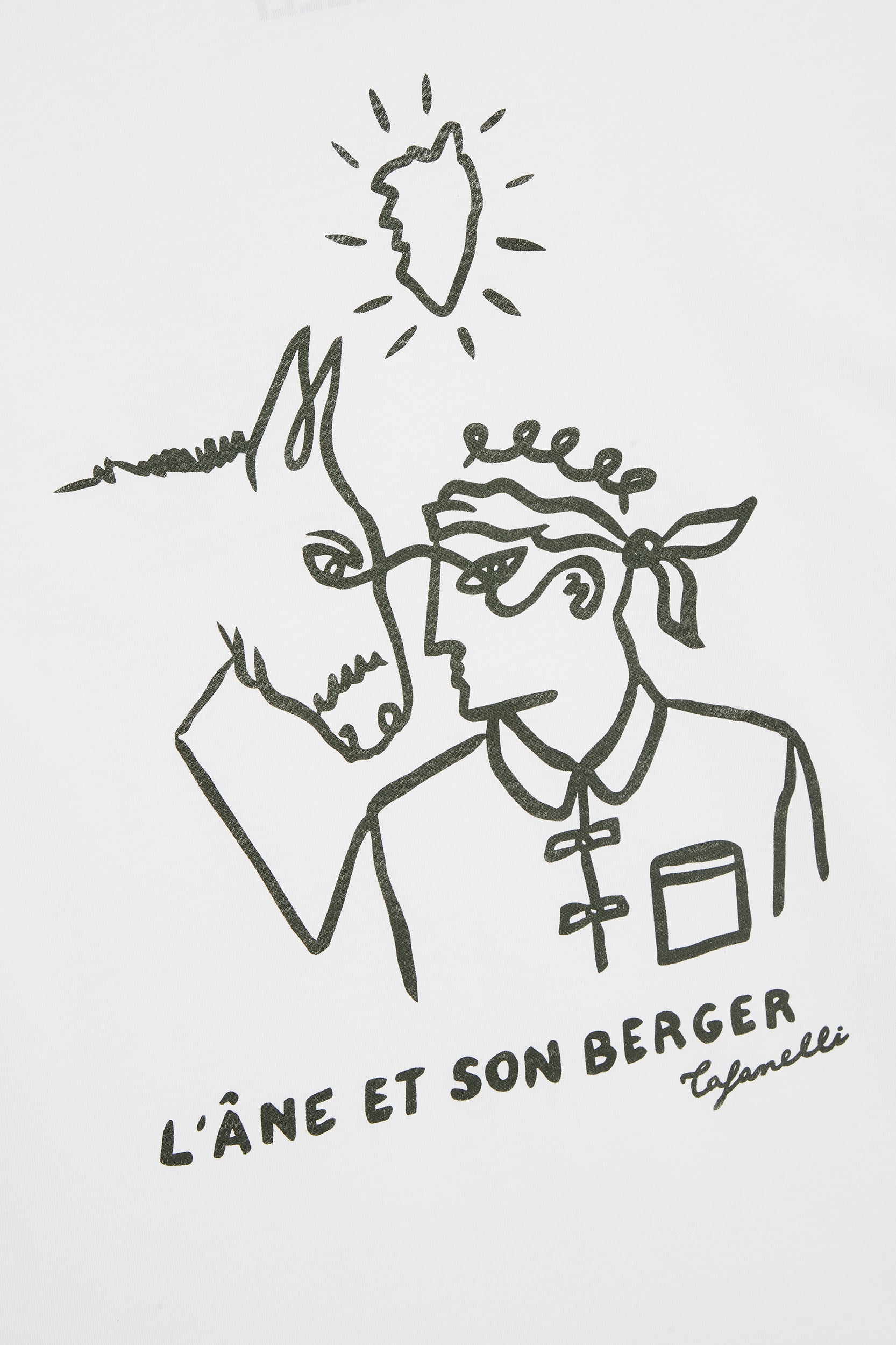 TAFANELLI T-Shirts L'ÂNE ET SON BERGER t-shirt