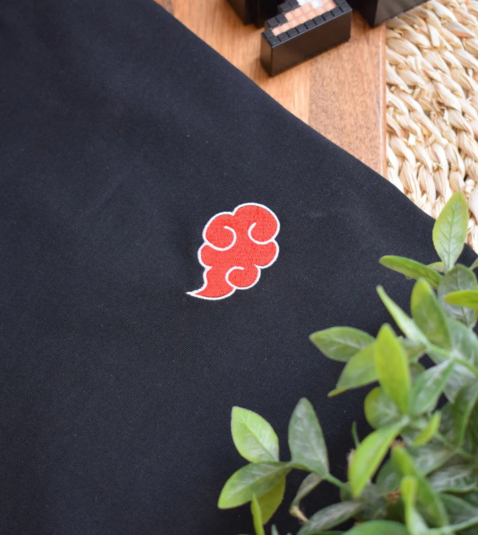 Juste Un T-shirt T-shirts Brodés Akatsuki t-shirt brodé en coton bio