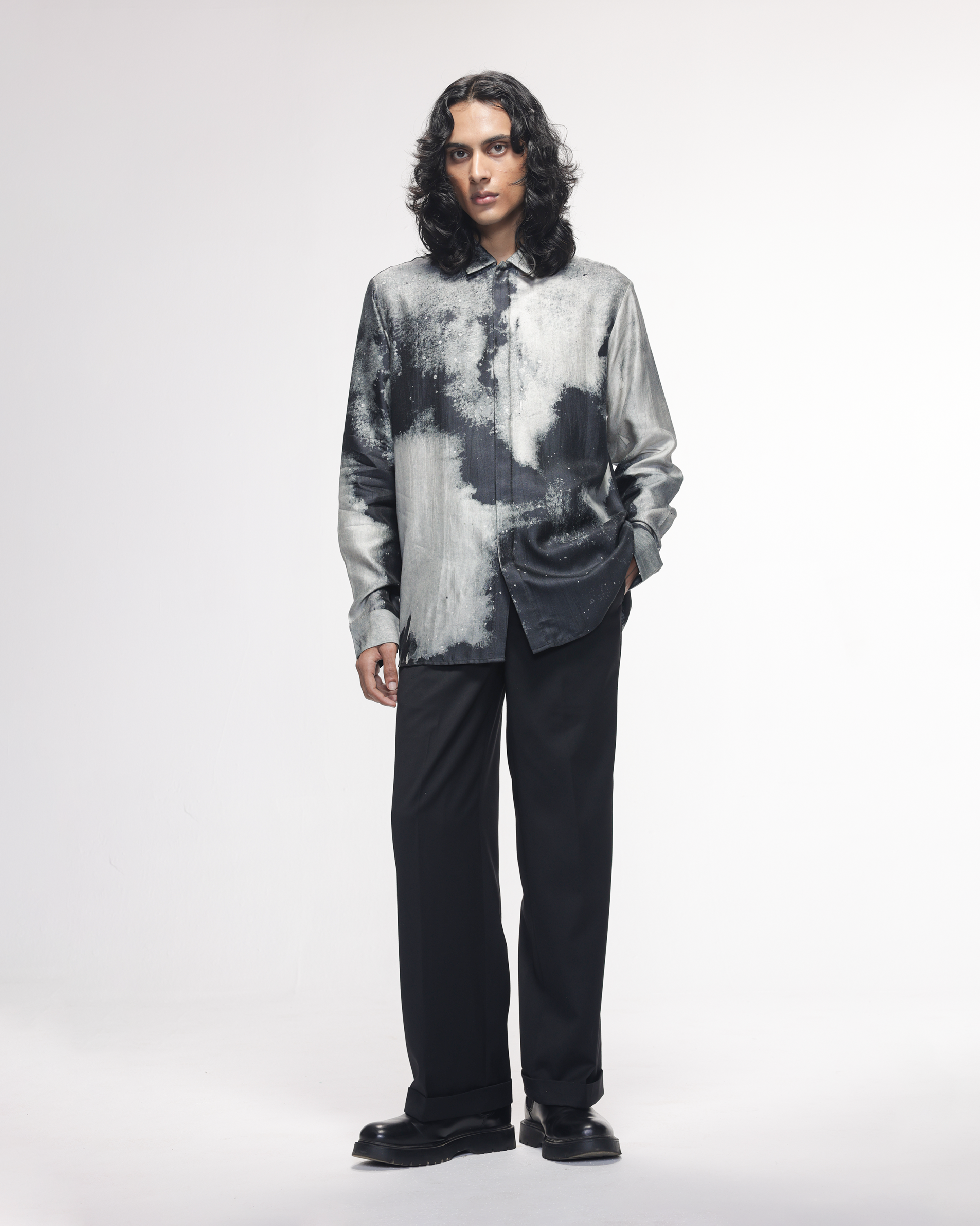 COUNTRYMADE Shirts Burnt Metal Shirt chemise en soie imprimée