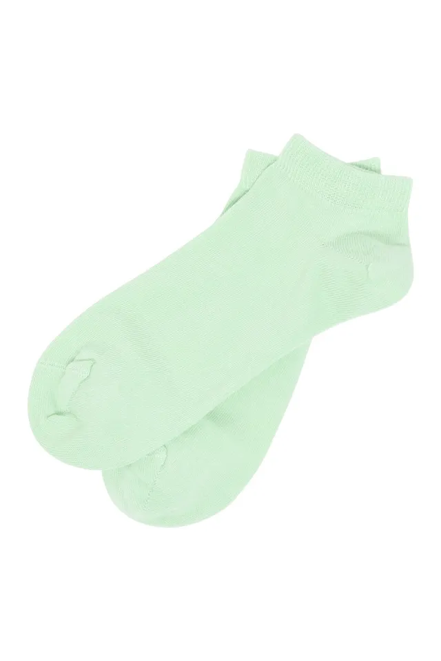 Sourire Multicolore Chaussettes femme Socquettes vert pastel coton bio 35-38