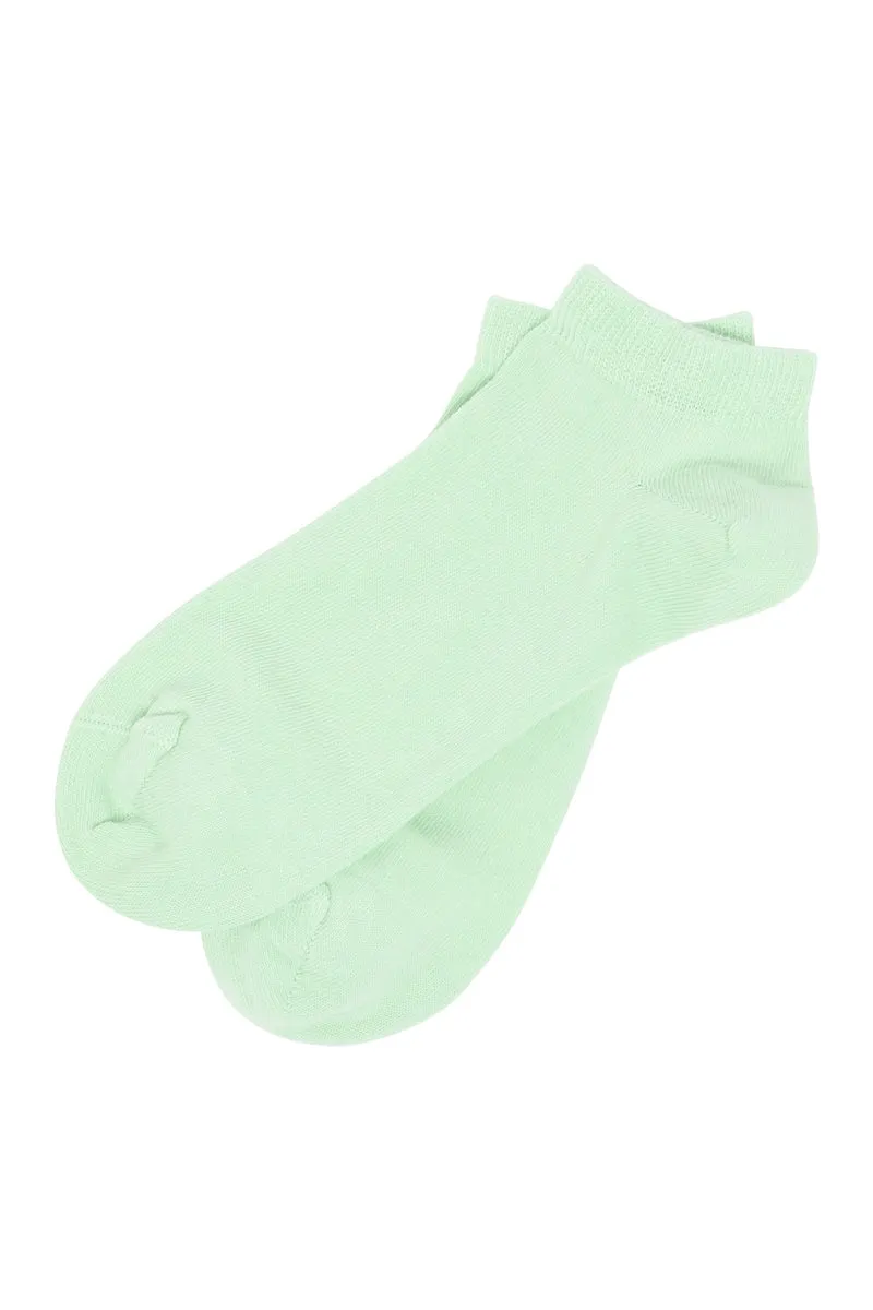 Sourire Multicolore Chaussettes femme Socquettes vert pastel coton bio 35-38