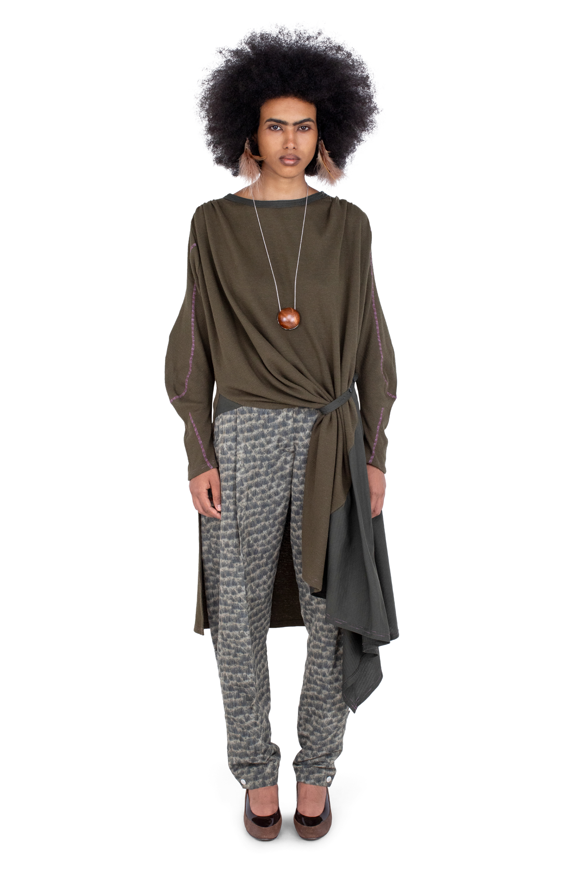 Kiko Kostadinov Dresses EIDER GODET robe Cedar Green en coton