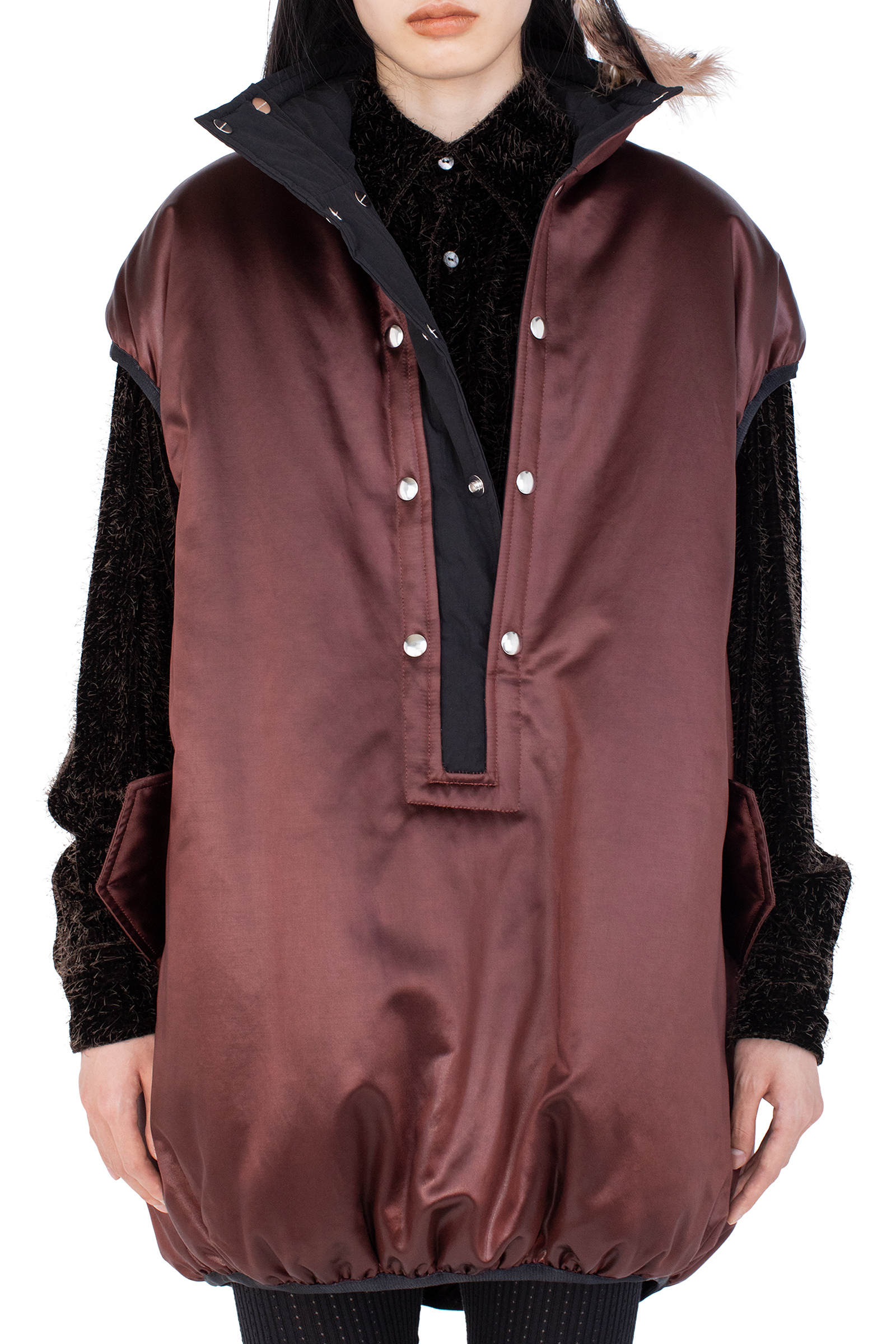 Kiko Kostadinov Knitwear AUK Pullover Gilet gilet Burnt Umber réversible