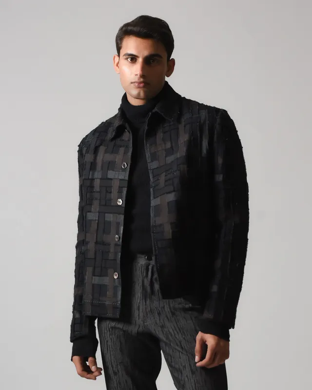 COUNTRYMADE Jackets COMA Checkered Jacket veste soie lin à carreaux