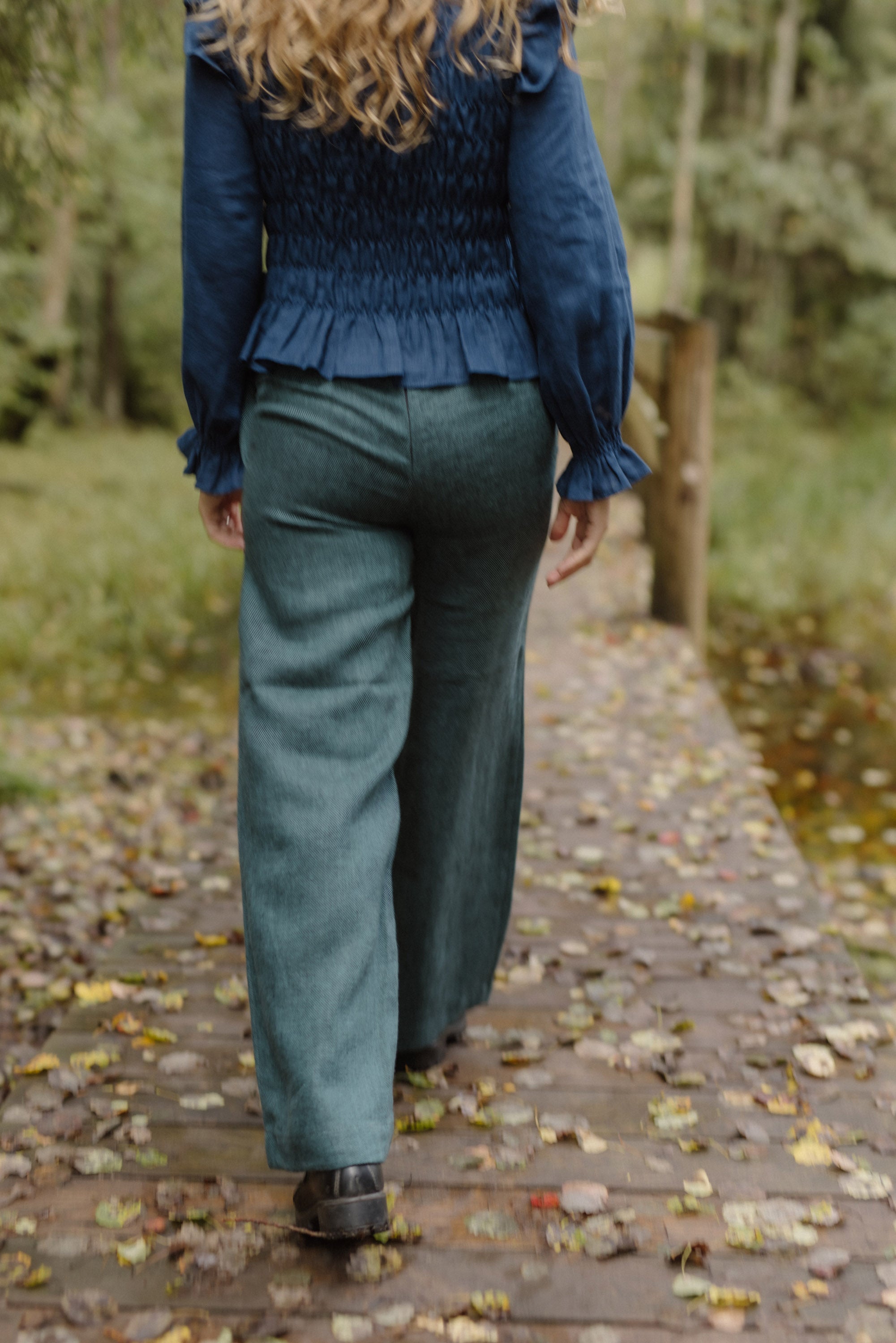Laumė linen Linen Bottoms Gailė pantalon en lin taille haute