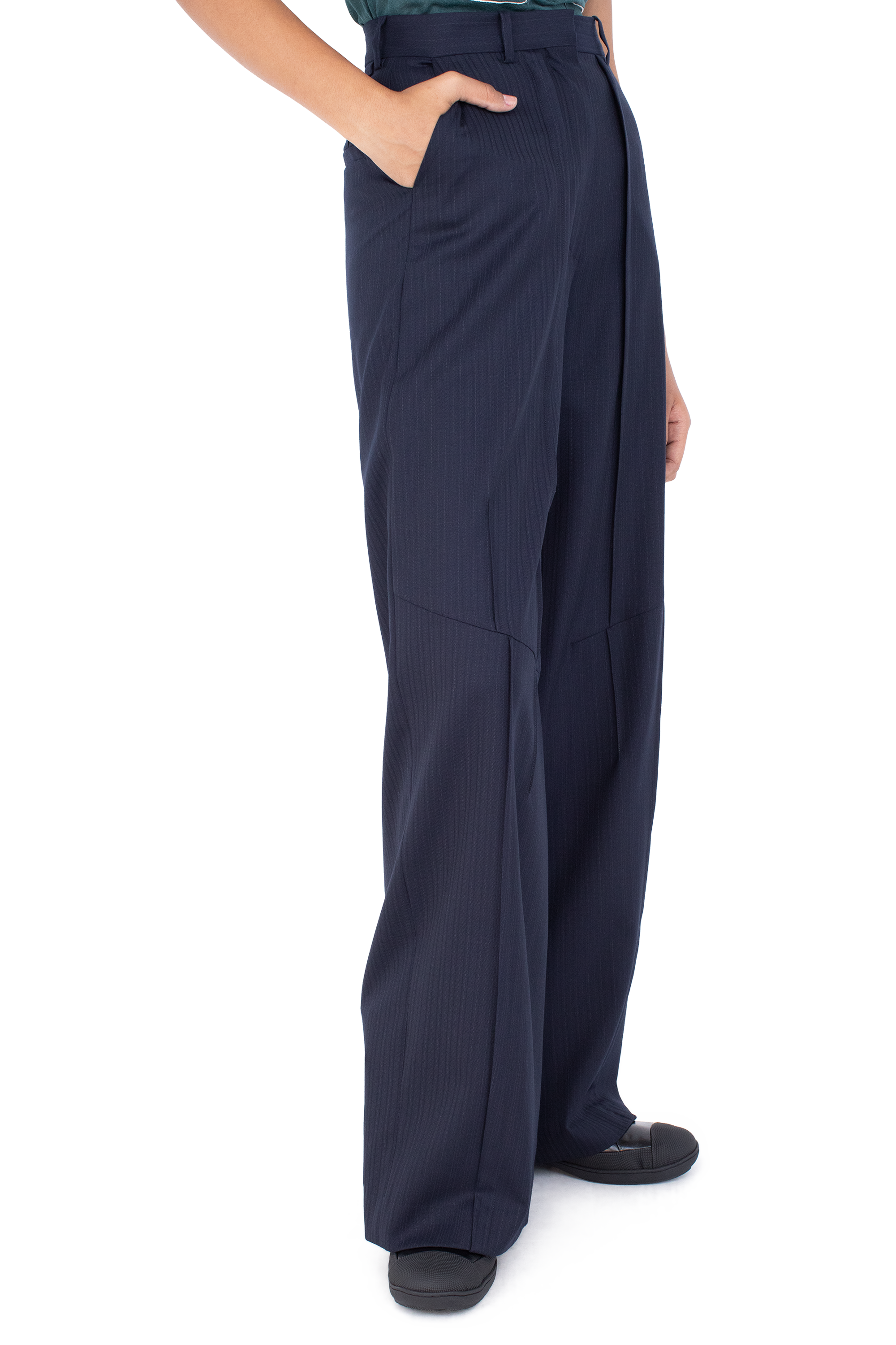 Kiko Kostadinov Bottoms TRIPOLINA Tailored Trousers pantalon Navy laine