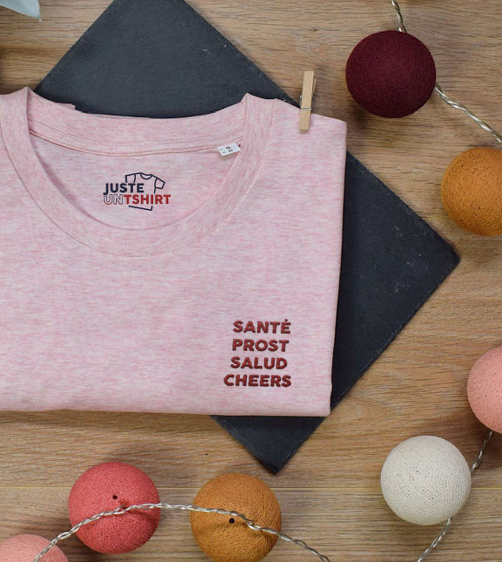 Juste Un T-shirt T-shirts Brodés Santé t-shirt brodé apéro