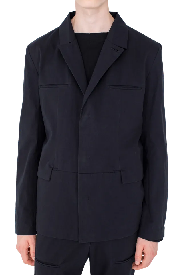 Kiko Kostadinov Outerwear GRAATSMA Jacket veste noire en coton bio
