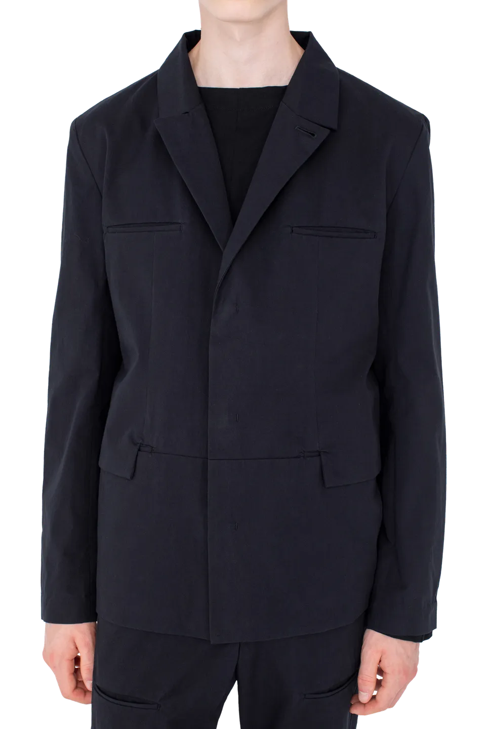 Kiko Kostadinov Outerwear GRAATSMA Jacket veste noire en coton bio