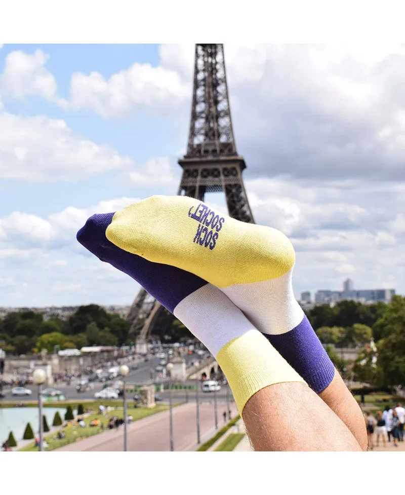 Juste Un T-shirt Chaussettes x Socksocket Les Henriette chaussettes dépareillées colorées