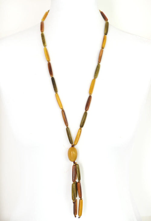 Tagua and co Colliers Sautoir Salinas ivoire végétal jaune turquoise violet rouge
