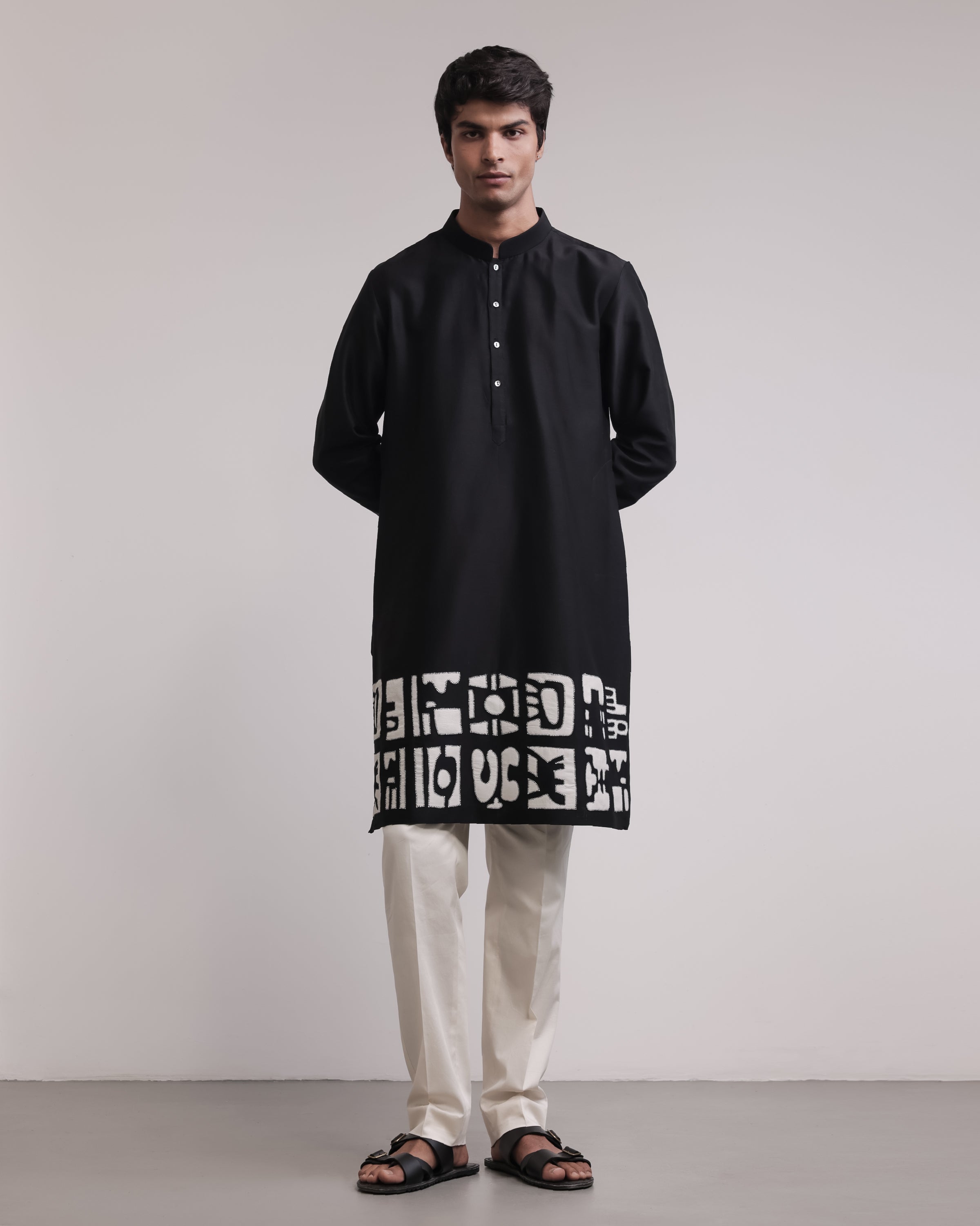 COUNTRYMADE Kurtas Urban Fossil Patchwork Kurta Set kurta taille au choix en soie