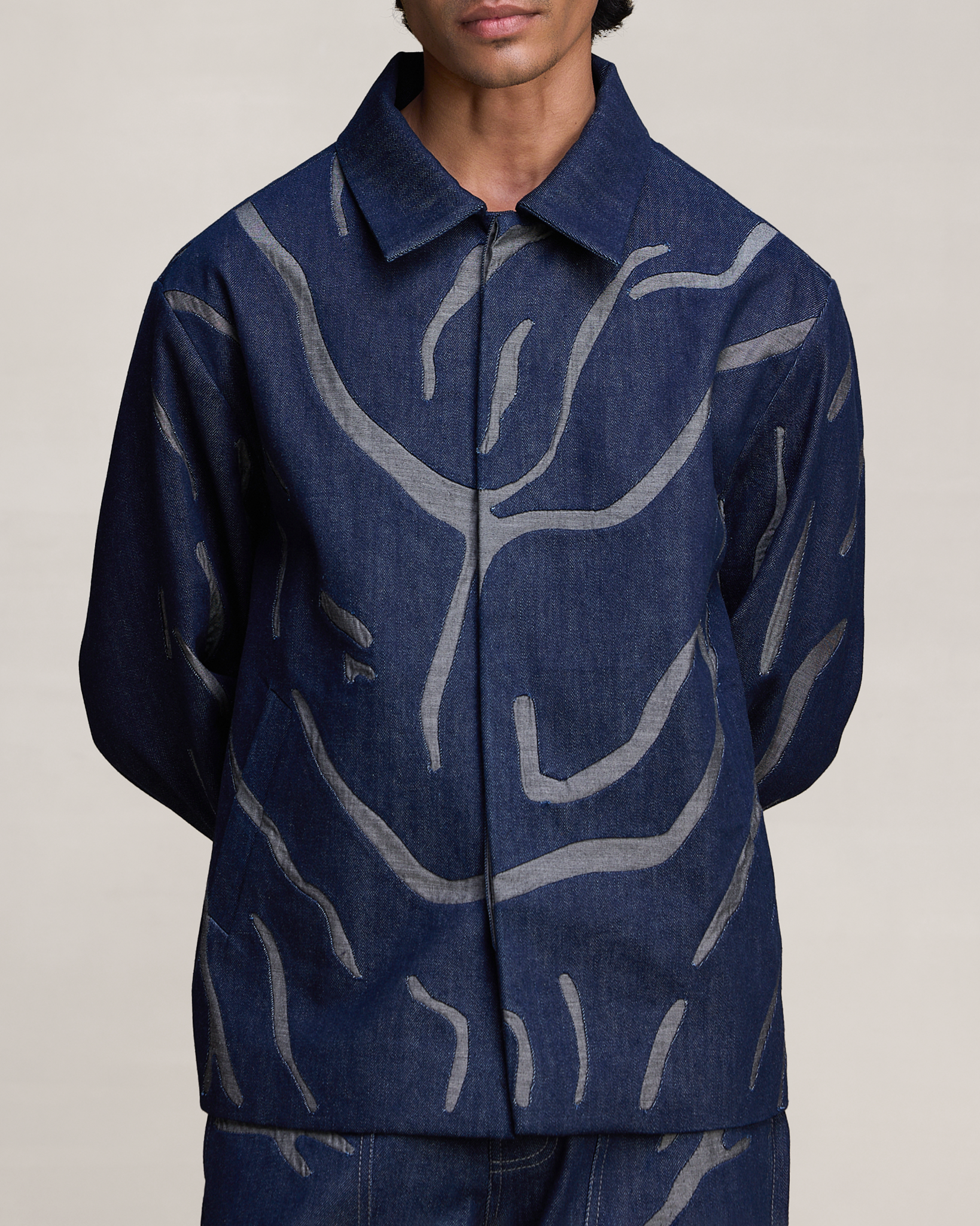 COUNTRYMADE Jackets THUMBPRINT BARMER JACKET veste en denim brodé