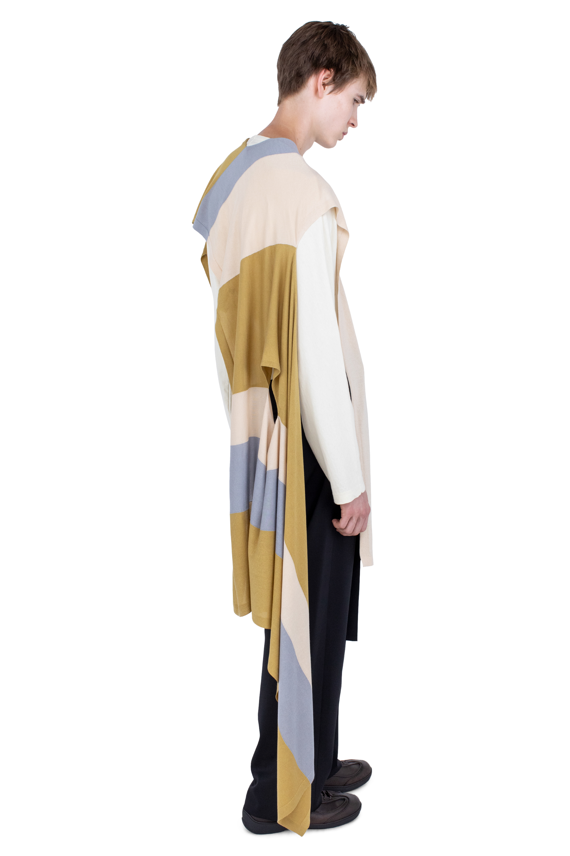 Kiko Kostadinov Accessories SIGO Wide Knit Scarf écharpe Ochre taille unique Tencel-soie