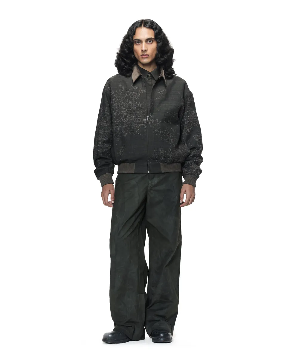 COUNTRYMADE Jackets Dust Cloud Bomber veste bomber en soie Matka brodée