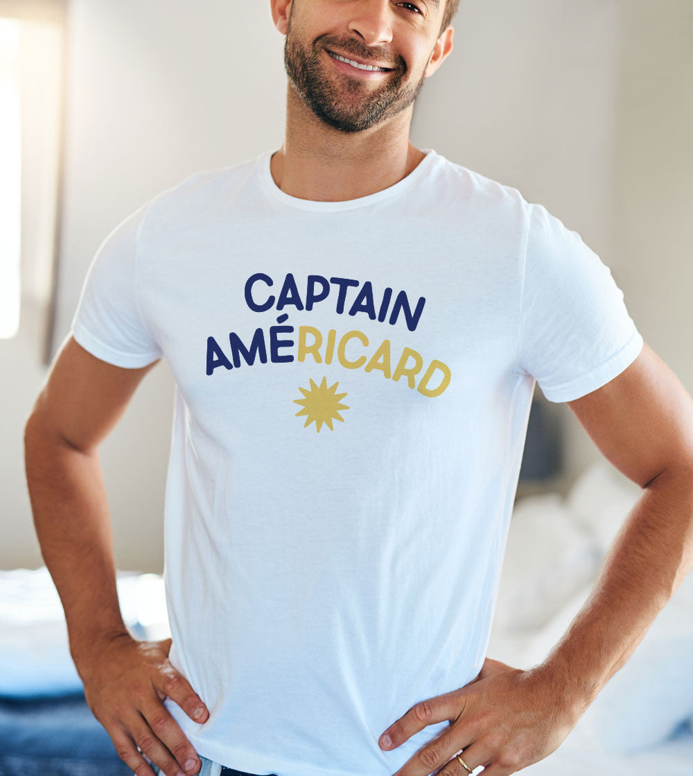 Juste Un T-shirt T-shirts Imprimés Captain Américard T-shirt homme