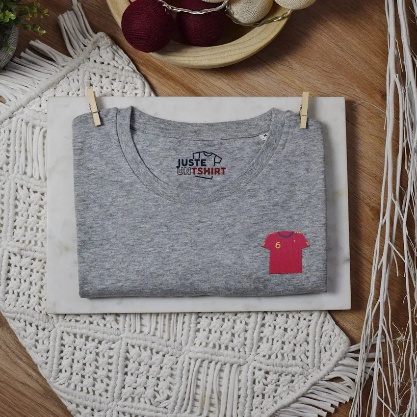 Juste Un T-shirt T-shirts Brodés Espagne 2010 t-shirt brodé blanc football