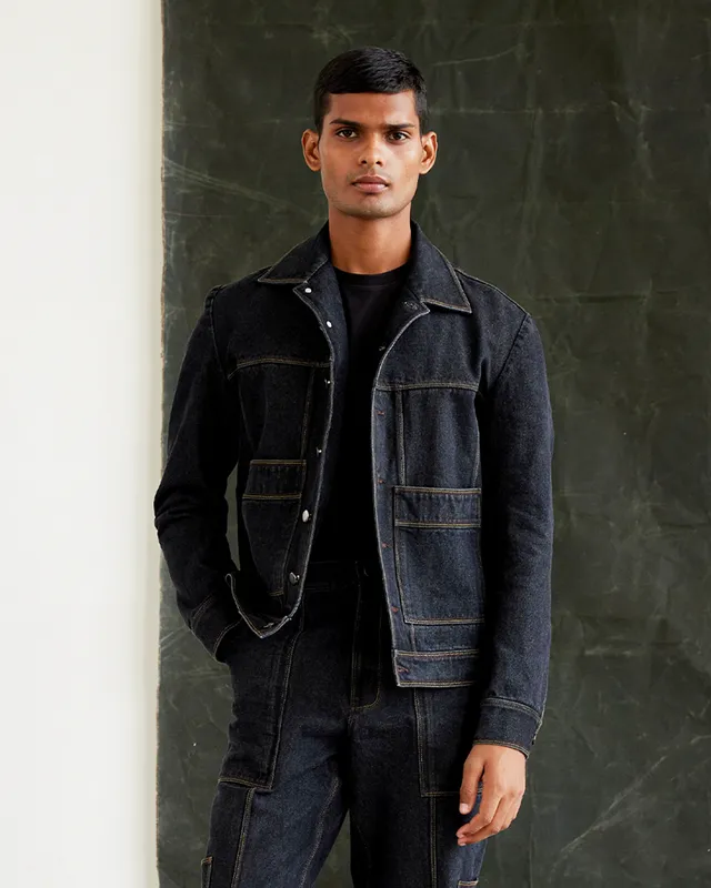 COUNTRYMADE Jackets Contrast Multi-Thread Trucker Jacket veste denim coton bio