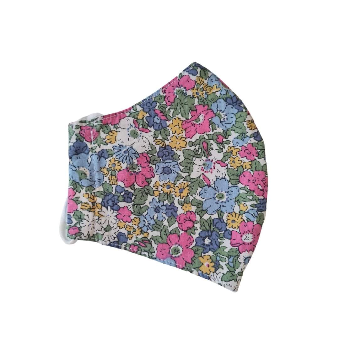 Earth Squared Foulards et Echarpes Masque en coton gris à pois blanc