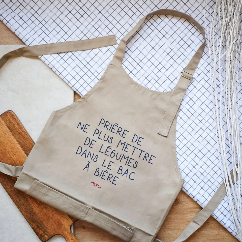 Juste Un T-shirt Tabliers Bac à bière tablier humour