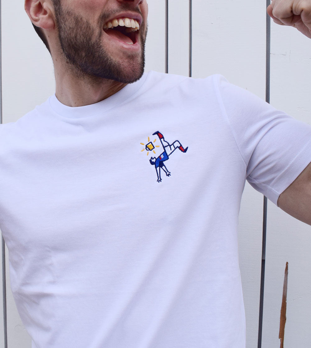 Juste Un T-shirt T-shirts Brodés Bière France 98 t-shirt jaune pâle S bière