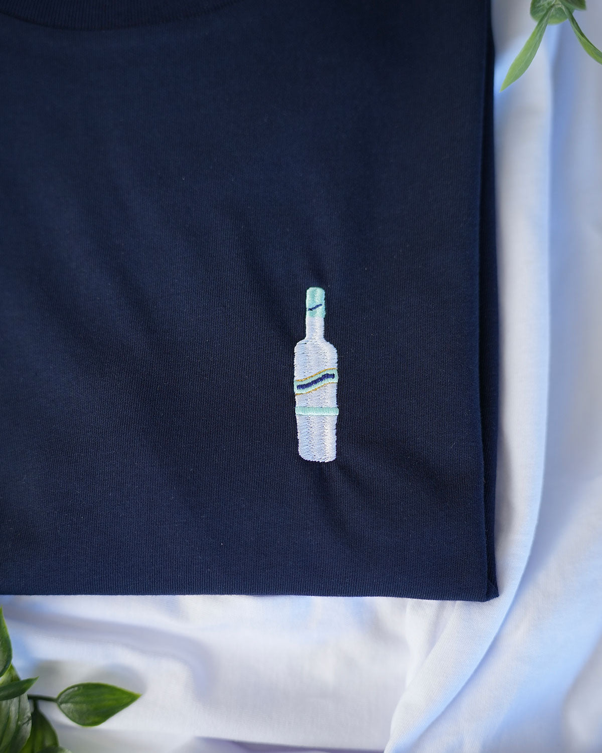 Juste Un T-shirt T-shirts Brodés Menthe Pastille t-shirt blanc coton bio