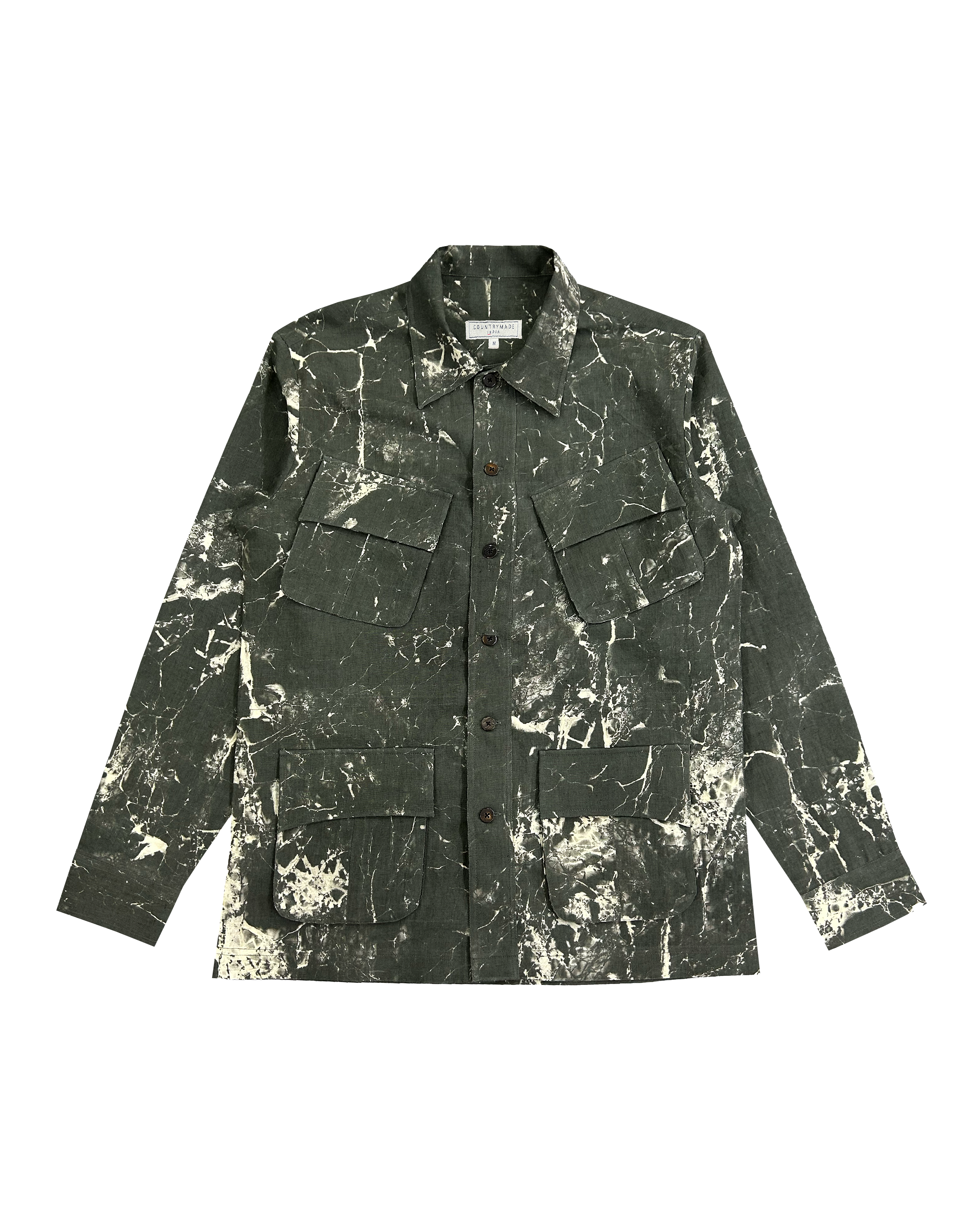 COUNTRYMADE Shirts Skin Texture Batik Overshirt surchemise lin coton batik