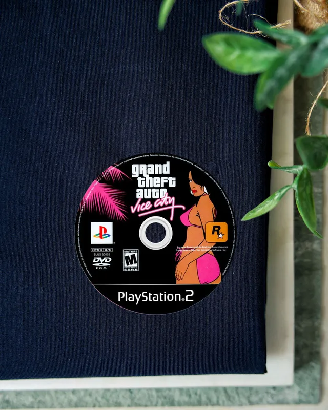 Juste Un T-shirt T-shirts Brodés GTA Vice City t-shirt imprimé