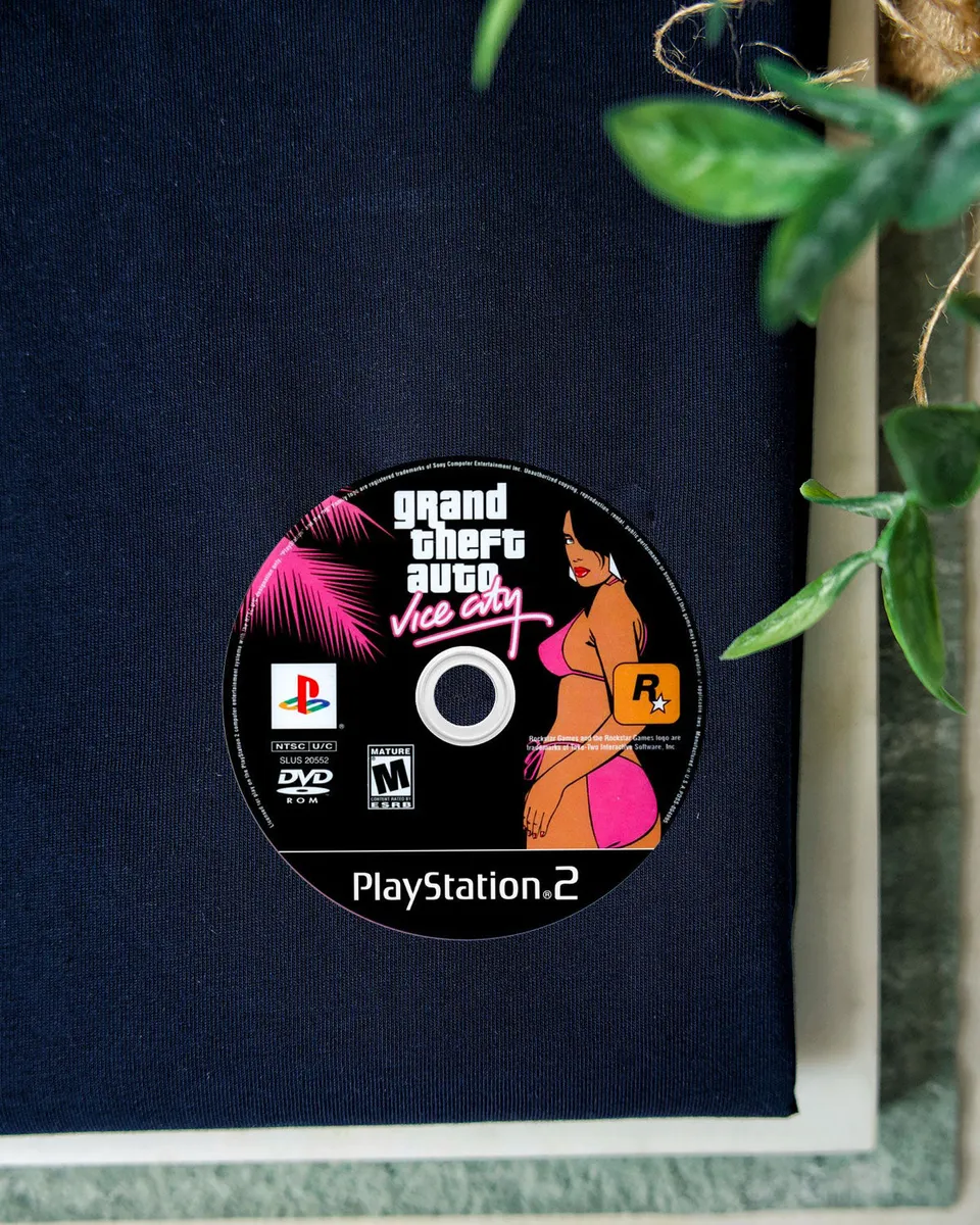 Juste Un T-shirt T-shirts Brodés GTA Vice City t-shirt imprimé