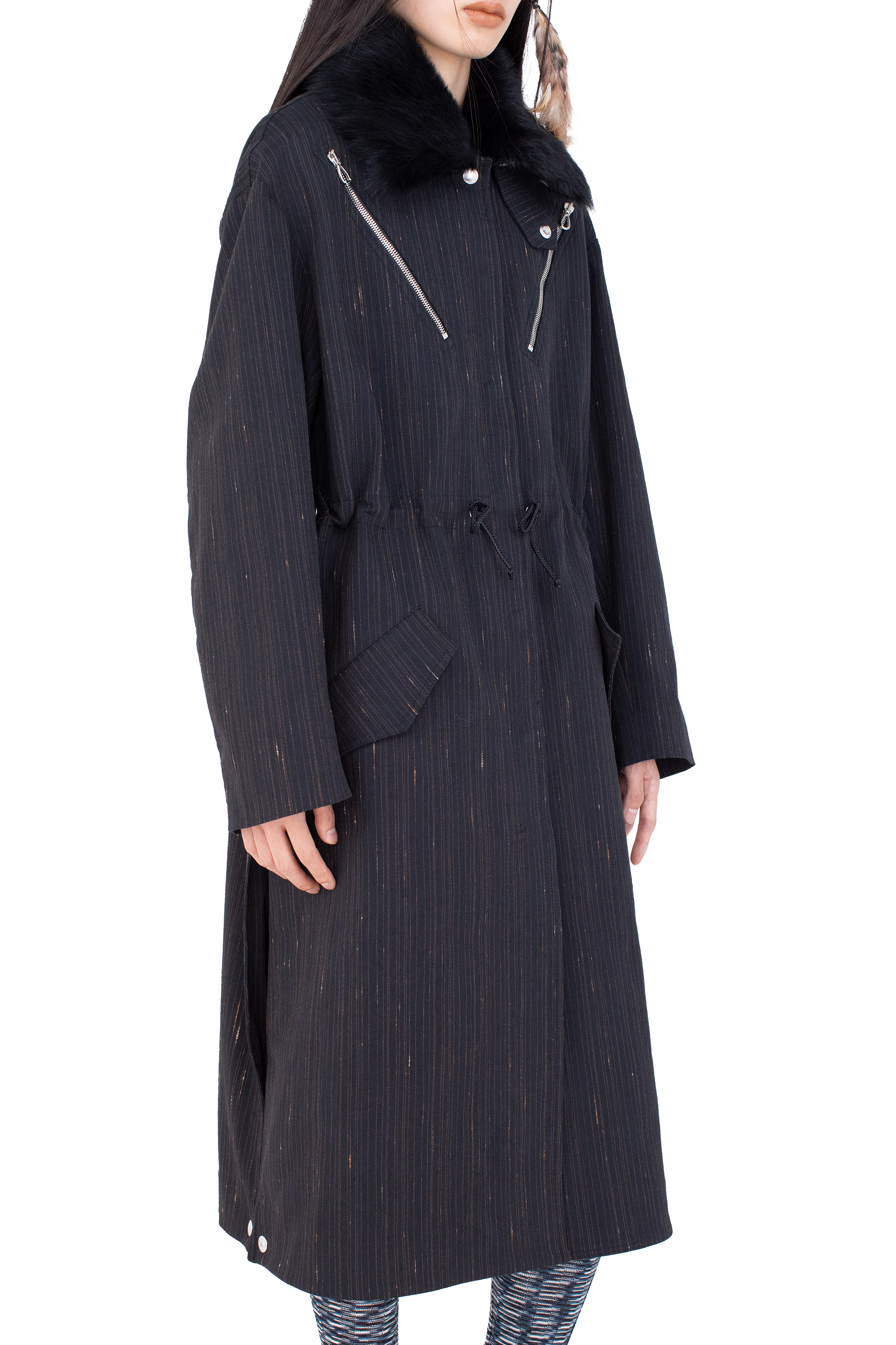 Kiko Kostadinov Outerwear OSPREY Coat manteau Charcoal Rose en laine