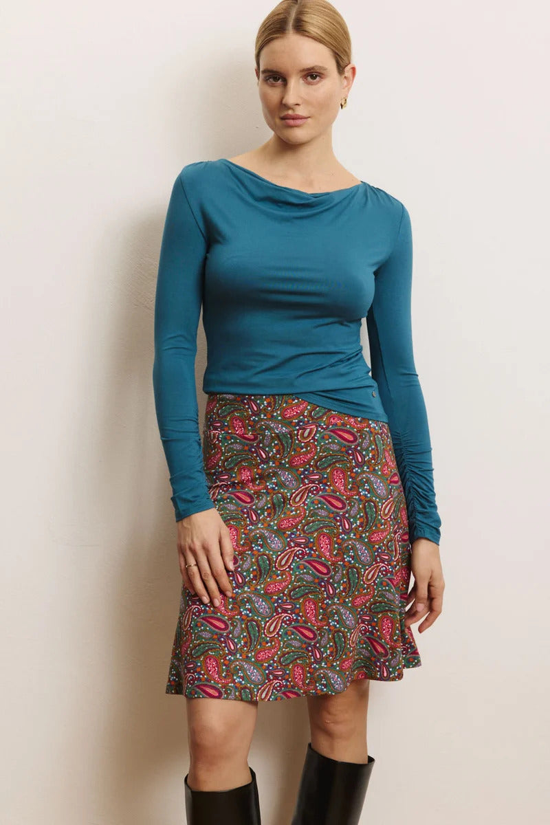 Tranquillo Jupe Olvaa jupe XS jersey Ecovero motif paisley