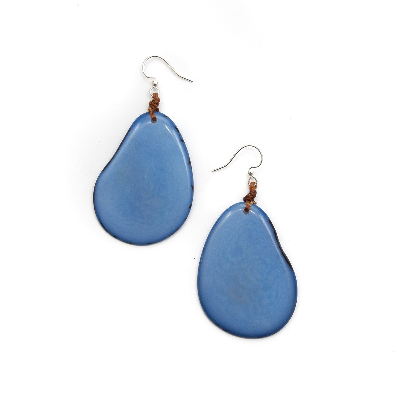 Boucles d'oreilles pétales en ivoire végétal violet