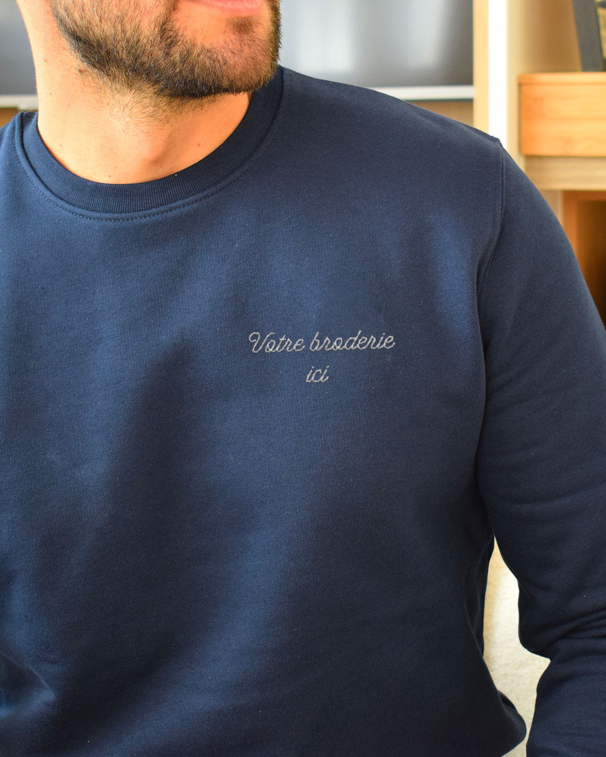 Juste Un T-shirt Personnalisation Personnalisé sweat brodé coton biologique