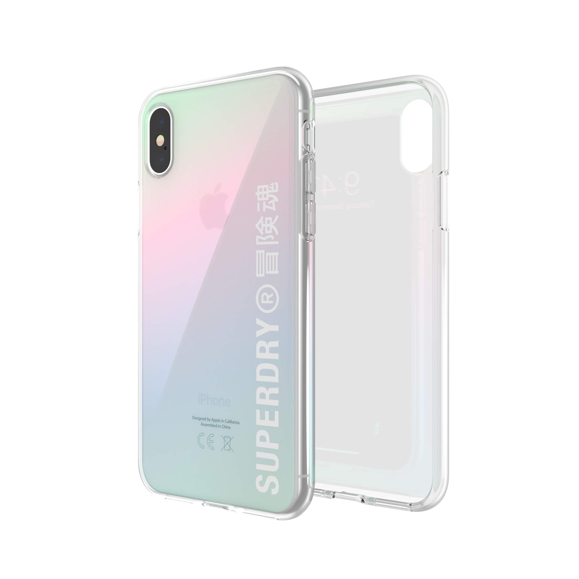 Superdry Coques de Protection coque iPhone X/XS holographique transparente