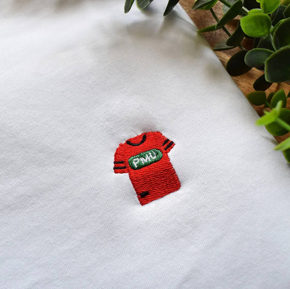Juste Un T-shirt T-shirts Brodés Stade Rennais T-shirt rouge bordeaux