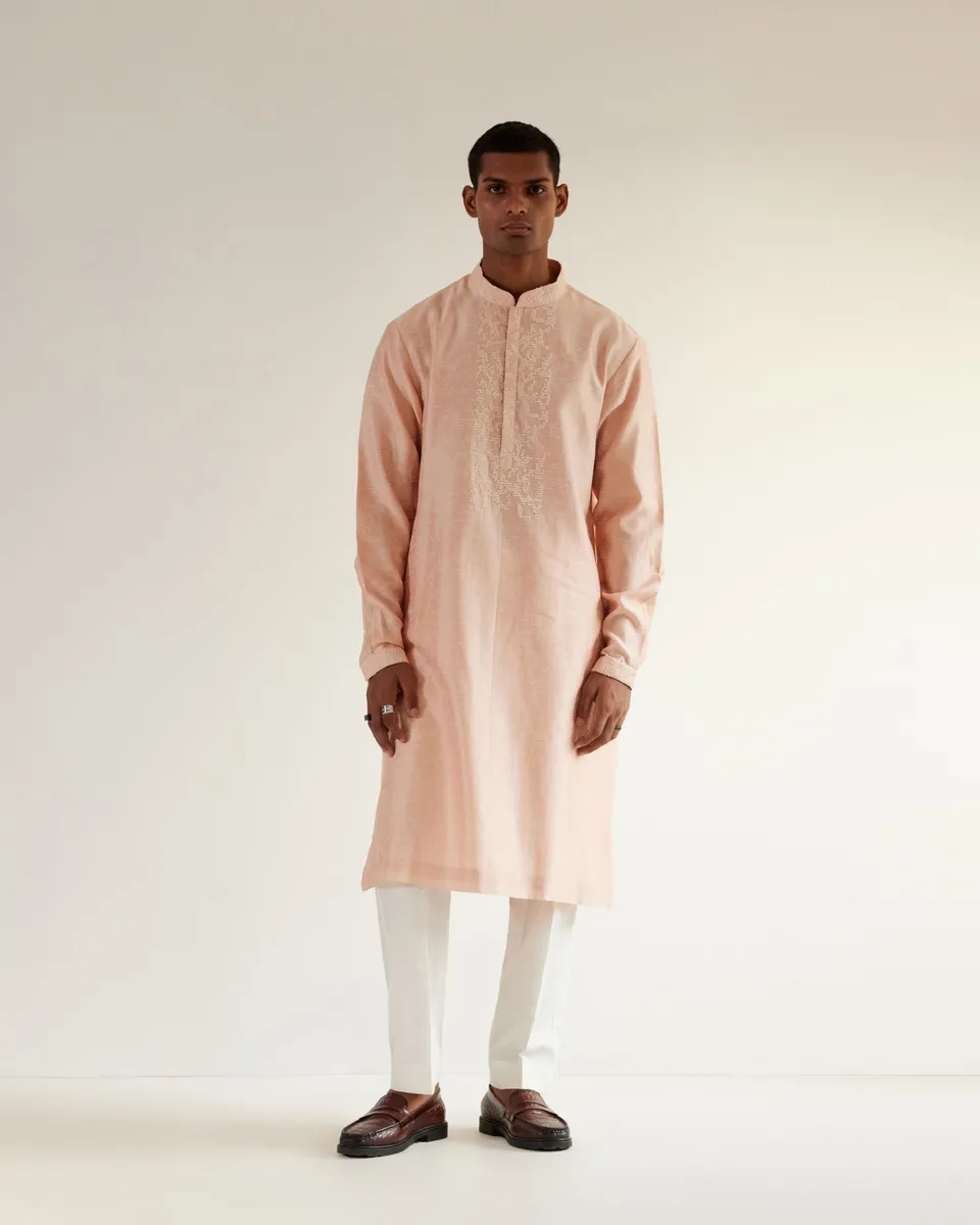 COUNTRYMADE Kurtas Camo-Block Print Kurta Set kurta rose brodé